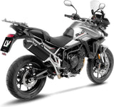 Terminale Di Scarico Con Omologazione Suono Lv-14 Acciaio Nero Fondello Carbonio - Leovince Compatibile Con Triumph Tiger 900 Gt (2024-2026)