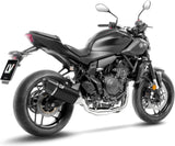 Impianto Di Scarico Completo Catalizzato E Con Omologazione Suono Lv-14 R Acciaio Nero Fondello Carbonio - Leovince Compatibile Con Yamaha Mt-07 (2021-2024)