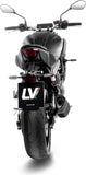 Complete Catalytic Exhaust System With Sound Certification Lv-14 R Steel Black Carbon Fiber End Cap - Leovince Compatible With Yamaha Mt-07 (2025-2026)