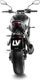 Terminale Di Scarico Senza Omologazione Suono Lv-14 R Acciaio Nero Fondello Carbonio - Leovince Compatibile Con Yamaha Mt-07 (2025-2026)