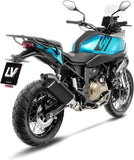 Terminale Di Scarico Con Omologazione Suono Lv-14 Acciaio Nero Fondello Carbonio - Leovince Compatibile Con Qj Motor Srt 600 Sx (2024-2026)