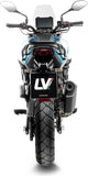 Terminale Di Scarico Con Omologazione Suono Lv-14 Acciaio Nero Fondello Carbonio - Leovince Compatibile Con Qj Motor Srt 600 Sx (2024-2026)