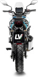 Terminale Di Scarico Con Omologazione Suono Lv-14 Acciaio Fondello Carbonio - Leovince Compatibile Con Qj Motor Srt 600 Sx (2024-2026)