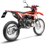 Terminale Di Scarico Con Omologazione Suono X-Fight Acciaio Nero Fondello Acciaio - Leovince Compatibile Con Beta Rr 50 Enduro - Sport (2023-2024)