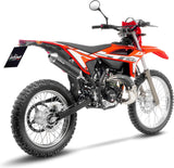 Terminale Di Scarico Con Omologazione Suono X-Fight Carbonio Fondello Acciaio - Leovince Compatibile Con Beta Rr 50 Motard - Sport (2023-2024)