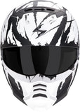 Casco Integrale Per Moto Scorpion Exo Exo-Combat Ii Polycarbonate Nero Opaco Bianco Marauder Taglia Xs