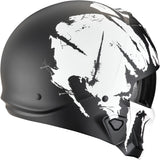 Casco Integrale Per Moto Scorpion Exo Exo-Combat Ii Polycarbonate Nero Opaco Bianco Marauder Taglia Xs