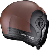Casco Urban Per Moto Scorpion Exo Exo-City Ii Polycarbonate Marrone Nero Opaco Sheer Taglia L