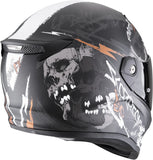 Casco Integrale Per Moto Scorpion Exo Covert Fx Ultra Tct Nero Opaco Grigio Oro Skullz Taglia Xxl