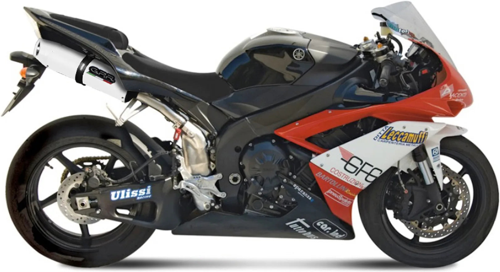 Doppio Terminale Di Scarico Con Omologazione Suono Albus Ceramic Alluminio Bianco - Gpr Compatibile Con Yamaha Yzf 1000 R1 (2007-2008)