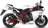 Doppio Terminale Di Scarico Con Omologazione Suono Albus Ceramic Alluminio Bianco - Gpr Compatibile Con Yamaha Yzf 1000 R1 (2009-2014)