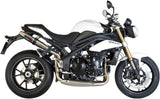 Doppio Terminale Di Scarico Con Omologazione Suono Deeptone Acciaio - Gpr Compatibile Con Triumph Speed Triple 1050 (2011-2015)