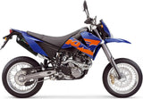 Doppio Terminale Di Scarico Con Omologazione Suono Furore Alluminio Nero - Gpr Compatibile Con Ktm 625 Lc4 Smc (2005-2006)