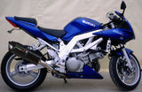 Doppio Terminale Di Scarico Con Omologazione Suono Furore Alluminio Nero - Gpr Compatibile Con Suzuki Sv 1000 - S (2003-2008)