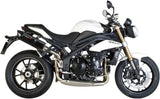 Doppio Terminale Di Scarico Con Omologazione Suono Furore Alluminio Nero - Gpr Compatibile Con Triumph Speed Triple 1050 (2011-2015)