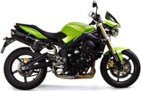 Doppio Terminale Di Scarico Catalizzato E Con Omologazione Suono Furore Alluminio Nero - Gpr Compatibile Con Triumph Street Triple 675 (2007-2012)