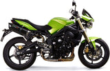 Dual Exhaust System With Sound Certification Furore Aluminium Black - Gpr Compatible With Triumph Street Triple 675 (2007-2012)