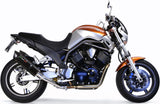 Doppio Terminale Di Scarico Con Omologazione Suono Furore Alluminio Nero - Gpr Compatibile Con Yamaha Bt 1100 Bulldog (2002-2007)