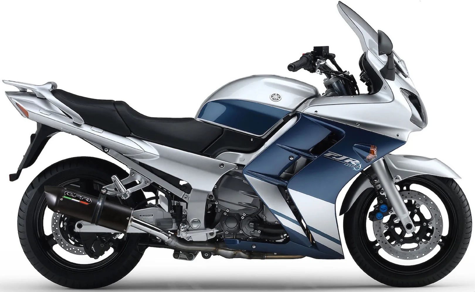 Doppio Terminale Di Scarico Con Omologazione Suono Furore Alluminio Nero - Gpr Compatibile Con Yamaha Fjr 1300 (2001-2005)