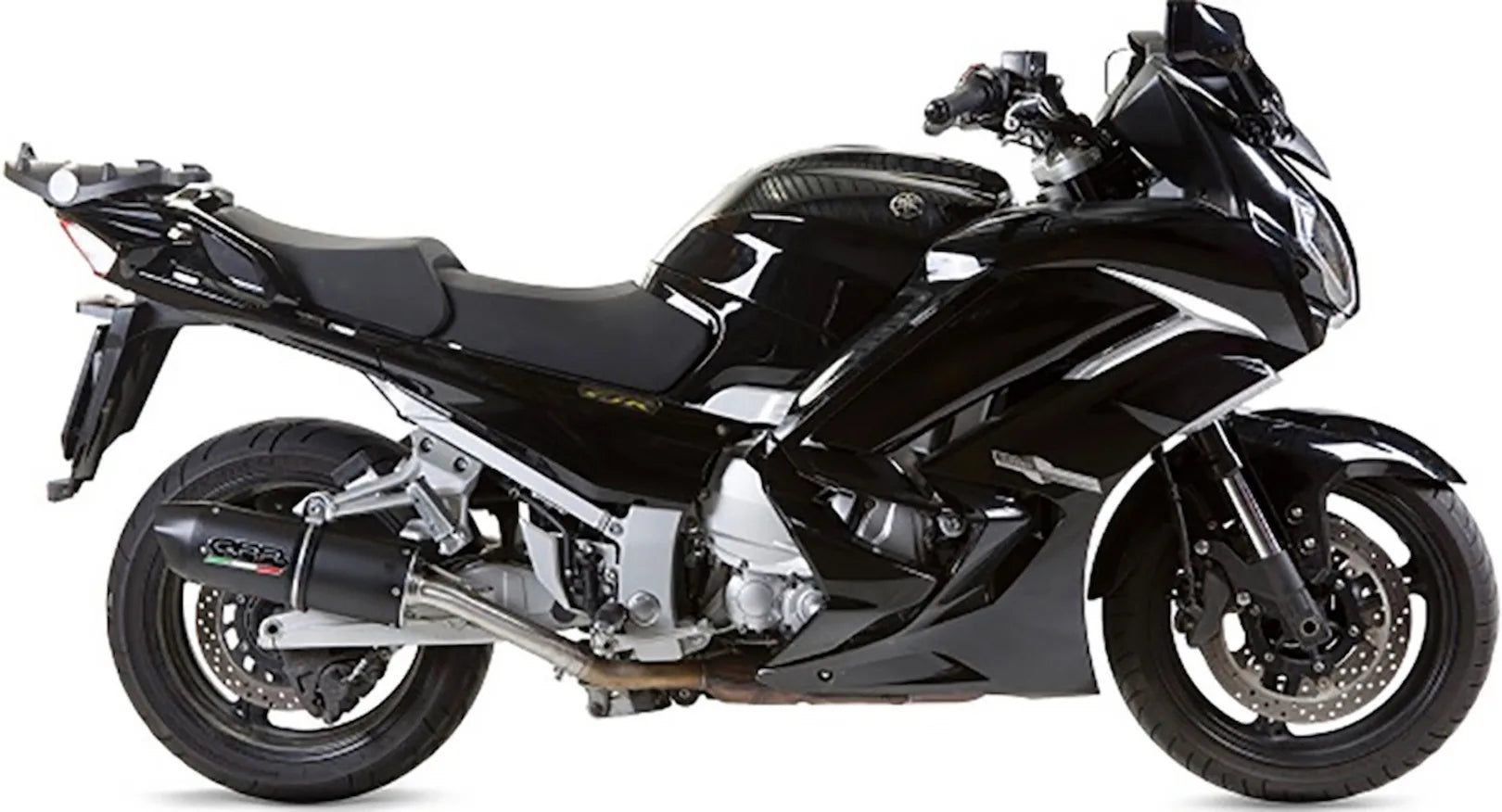 Doppio Terminale Di Scarico Con Omologazione Suono Furore Alluminio Nero - Gpr Compatibile Con Yamaha Fjr 1300 (2006-2016)