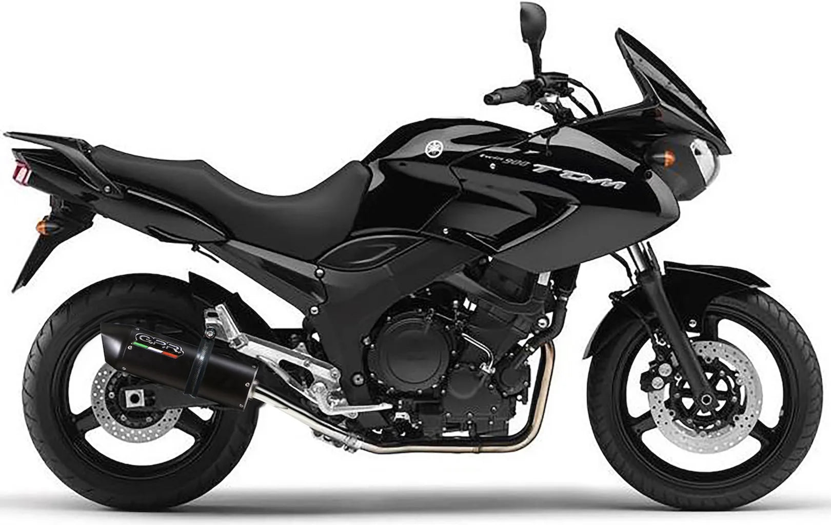 Doppio Terminale Di Scarico Con Omologazione Suono Furore Alluminio Nero - Gpr Compatibile Con Yamaha Tdm 900 (2002-2014)