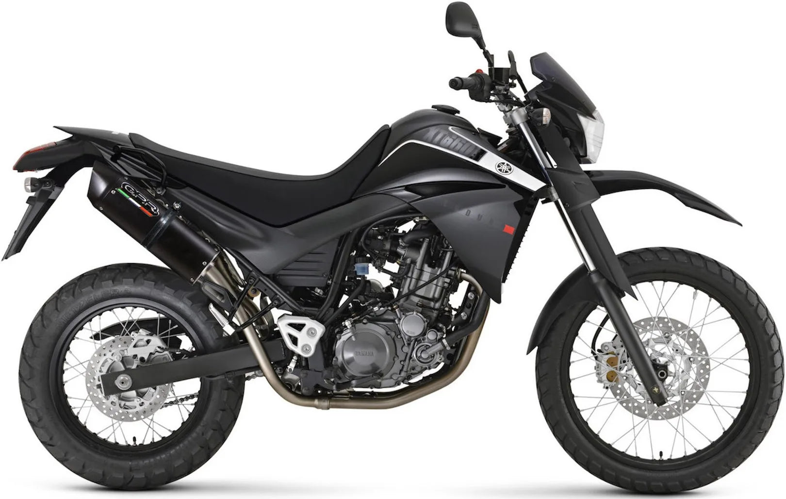 Doppio Terminale Di Scarico Con Omologazione Suono Furore Alluminio Nero - Gpr Compatibile Con Yamaha Xt 660 X - R (2004-2014)