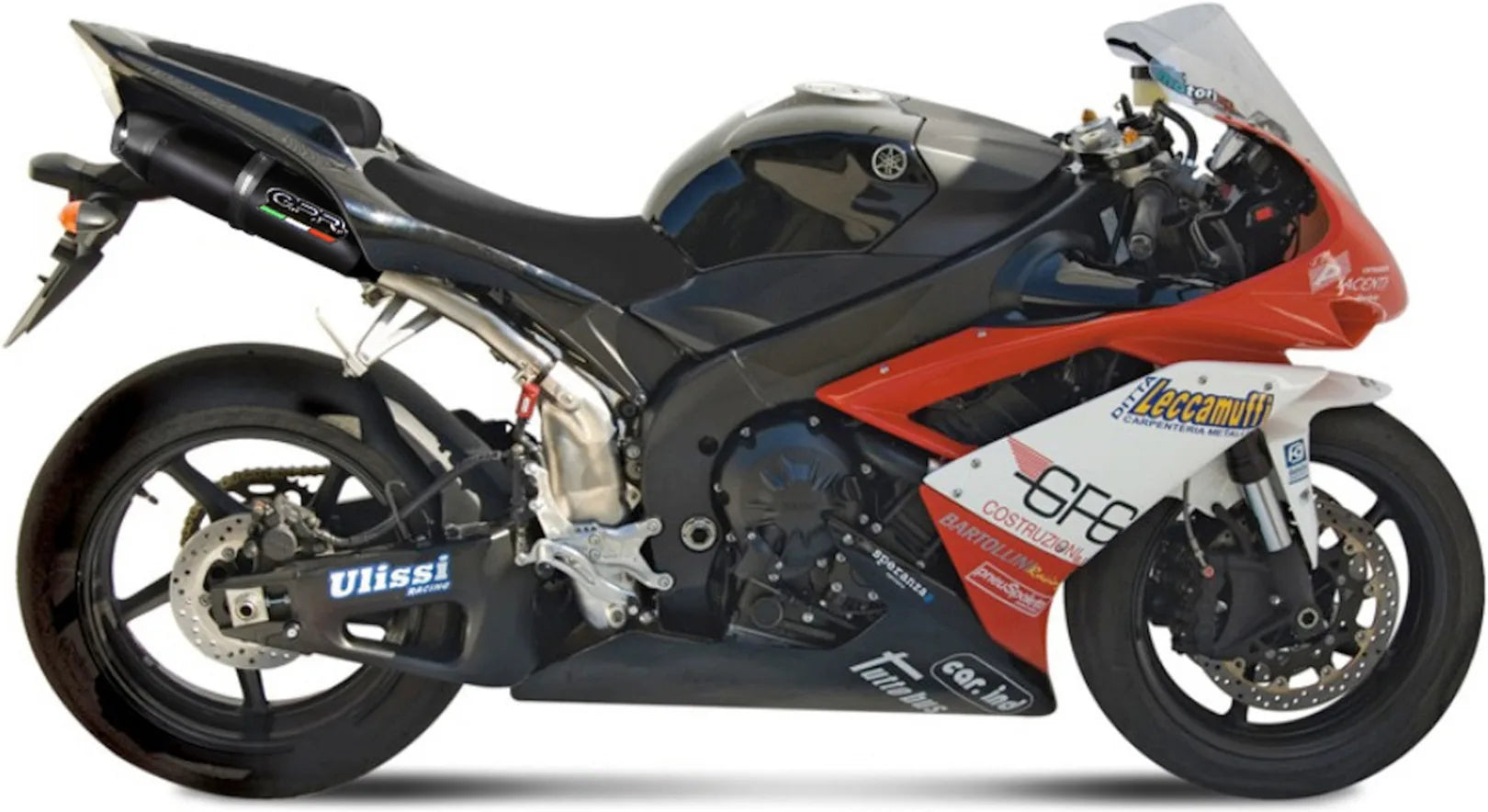 Doppio Terminale Di Scarico Con Omologazione Suono Furore Alluminio Nero - Gpr Compatibile Con Yamaha Yzf 1000 R1 (2007-2008)