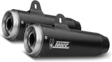 Doppio Terminale Di Scarico Non Catalizzato Con Omologazione Suono Ghibli Inox Nero - Mivv Compatibile Con Moto Guzzi V7 Classic (2008-2016)