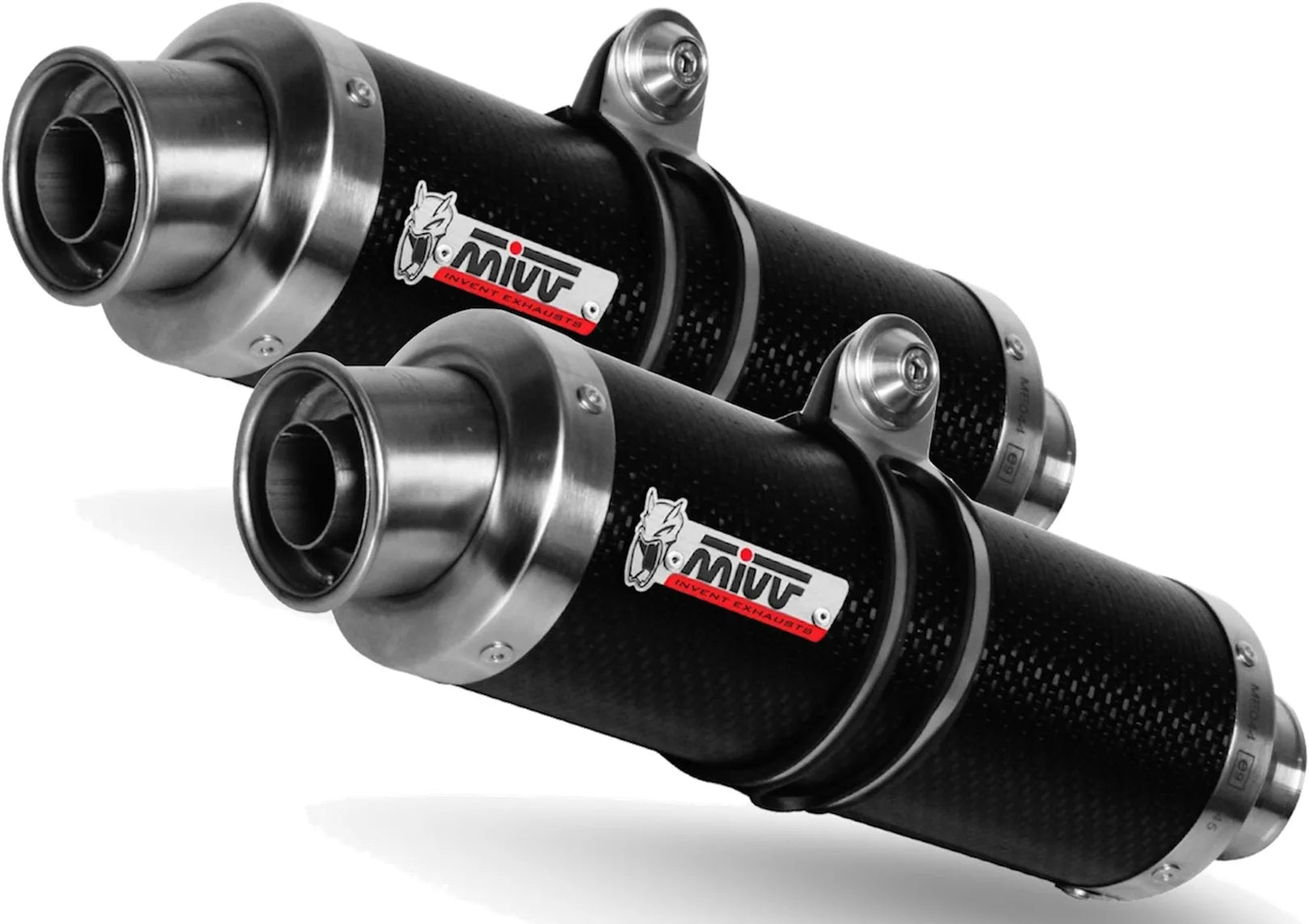 Doppio Terminale Di Scarico Non Catalizzato Con Omologazione Suono Gp Carbonio - Mivv Compatibile Con Suzuki Gsx-R 1000 (2007-2008)