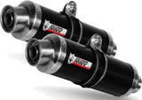 Doppio Terminale Di Scarico Non Catalizzato Con Omologazione Suono Gp Carbonio - Mivv Compatibile Con Aprilia Tuono Fighter 1000 (2006-2010)