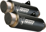 Dual Exhaust System With Sound Certification Gppro Steel Black - Mivv Compatible With Ducati Scrambler 1100 (2018-2020)
