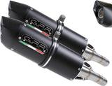 Dual Catalytic Exhaust Tips With Sound Certification Furore Aluminium Black - Gpr Compatible With Kawasaki Zzr 1400 (2017-2022)