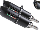 Doppio Terminale Di Scarico Con Omologazione Suono Furore Evo4 Alluminio Nero - Gpr Compatibile Con Aprilia Dorsoduro 1200 (2011-2016)