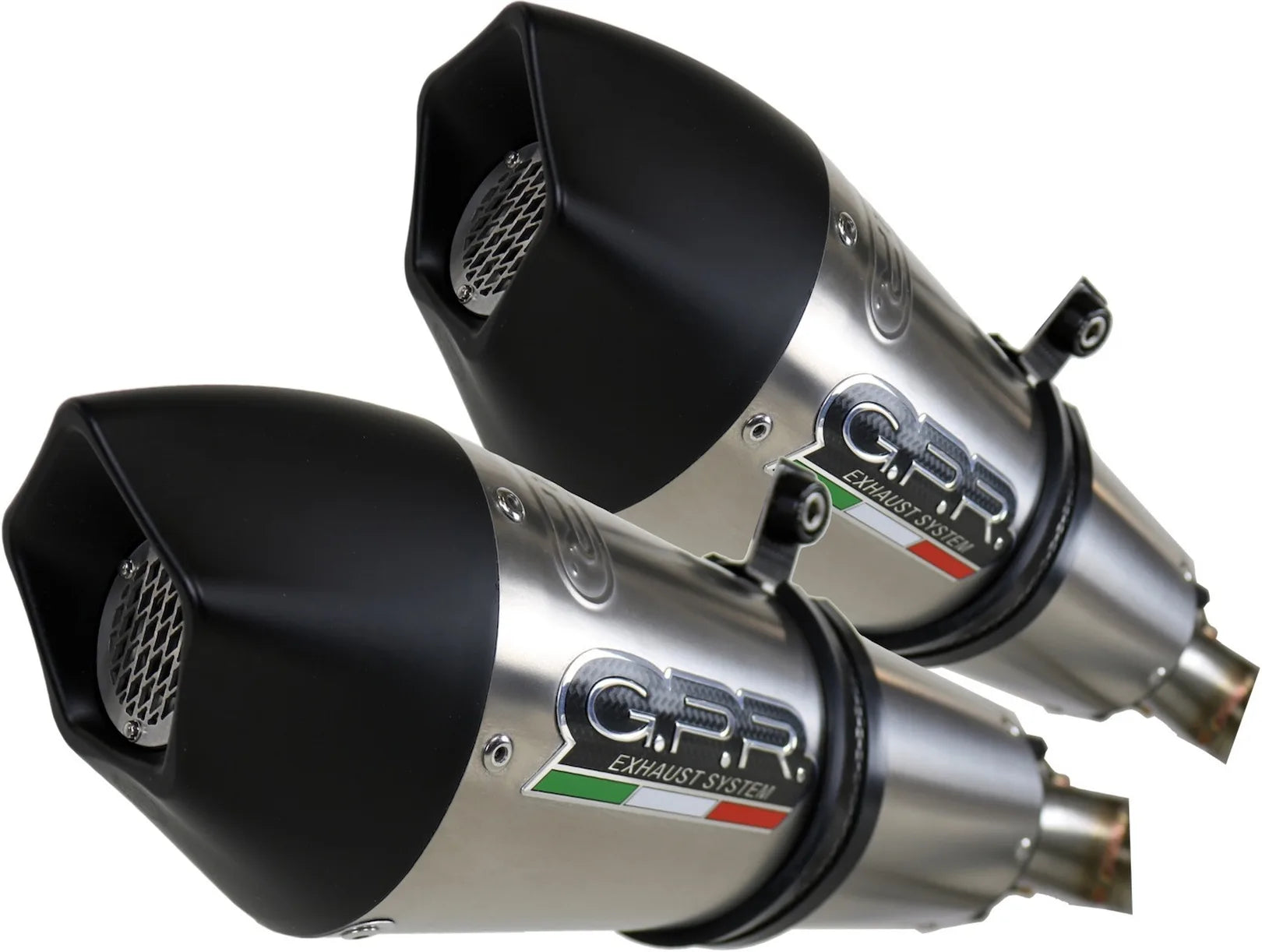 Doppio Terminale Di Scarico Con Omologazione Suono Gp Evo4 Titanio - Gpr Compatibile Con Aprilia Dorsoduro 900 (2017-2020)
