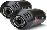 Doppio Terminale Di Scarico Con Omologazione Suono Oval Carbonio Carbonio - Mivv Compatibile Con Yamaha Yzf 1000 R1 (2007-2008)