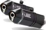 Doppio Terminale Di Scarico Con Omologazione Suono Speed Edge Inox Nero Carbonio - Mivv Compatibile Con Suzuki Gsx-R 1300 Hayabusa (2008-2017)