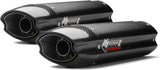 Doppio Terminale Di Scarico Non Catalizzato Con Omologazione Suono Suono Inox Nero Carbonio - Mivv Compatibile Con Yamaha Fz-6 Fazer (2004-2006)
