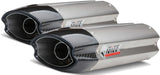 Doppio Terminale Di Scarico Non Catalizzato Con Omologazione Suono Suono Inox Carbonio - Mivv Compatibile Con Ducati 1198 (2009-2012)