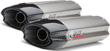 Dual Catalytic Exhaust Tips With Sound Certification Suono Stainless Steel Carbon - Mivv Compatible With Ducati 1198 (2009-2012)