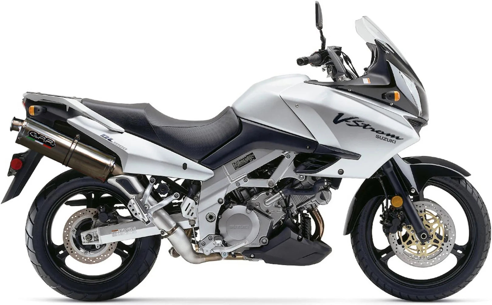 Doppio Terminale Di Scarico Con Omologazione Suono Trioval Acciaio - Gpr Compatibile Con Suzuki V-Strom Dl 1000 (2002-2013)