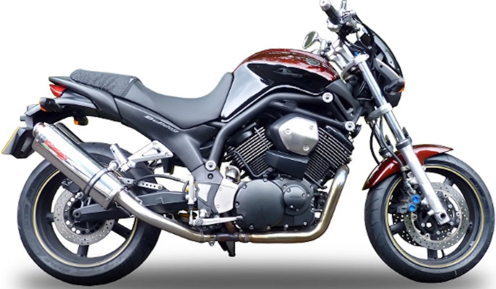 Doppio Terminale Di Scarico Catalizzato E Con Omologazione Suono Trioval Acciaio - Gpr Compatibile Con Yamaha Bt 1100 Bulldog (2002-2007)