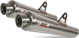 Doppio Terminale Di Scarico Con Omologazione Suono X-Cone Inox - Mivv Compatibile Con Suzuki Gsr 600 (2006-2010)