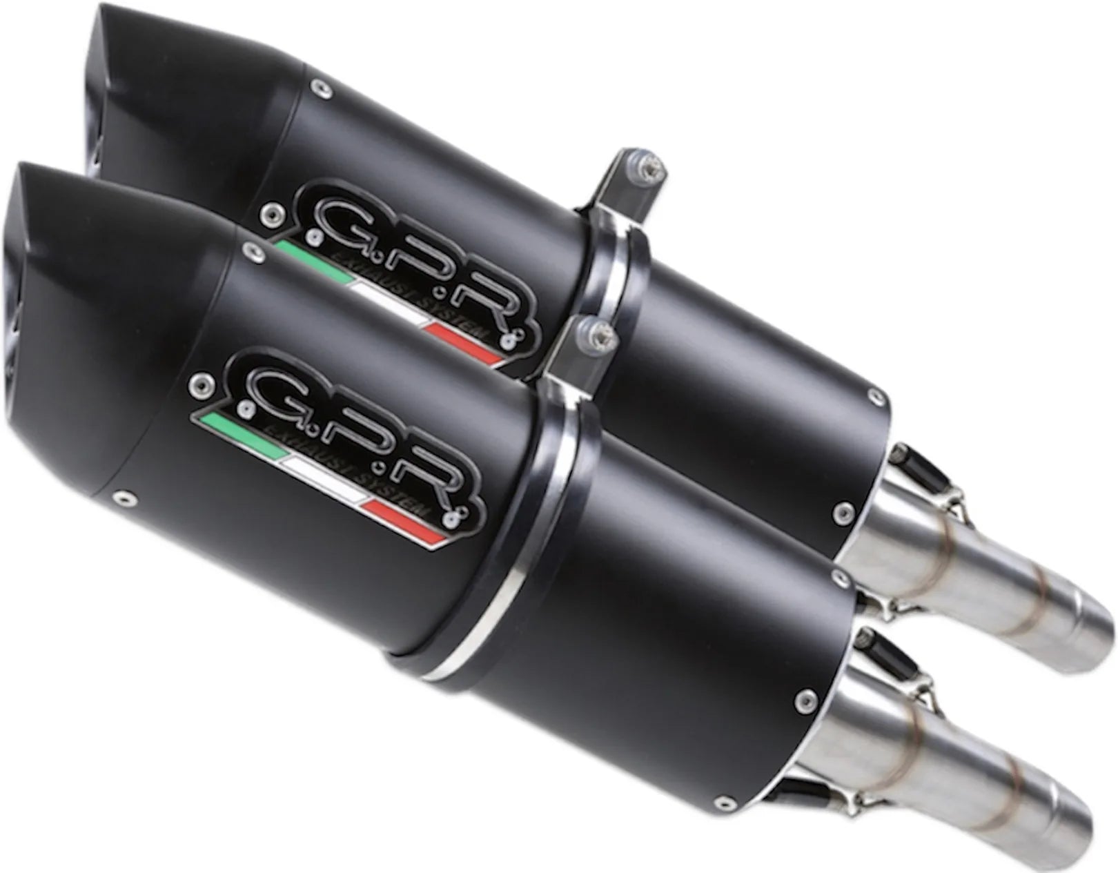 Doppio Terminale Di Scarico Catalizzato E Con Omologazione Suono Furore Alluminio Nero - Gpr Compatibile Con Aprilia Etv Caponord 1000 Rally (2001-2007)