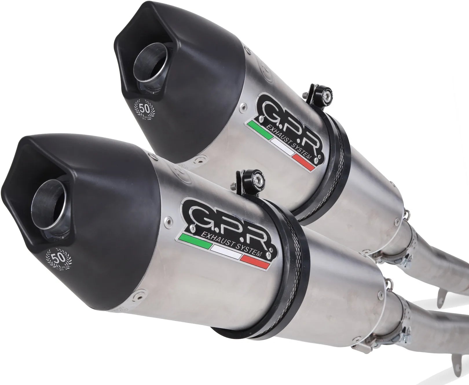Doppio Terminale Di Scarico Senza Omologazione Suono Gpe Anniversary Titanio - Gpr Compatibile Con Aprilia Dorsoduro 900 (2017-2020)