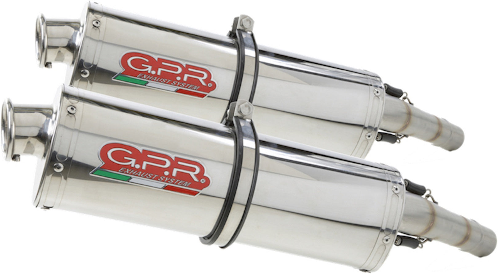 Dual Exhaust System With Sound Certification Trioval Stainless Steel - Gpr Compatible With Cagiva Gran Canyon (1998-2000)