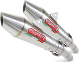 Dual Catalytic Exhaust Tips With Sound Certification Vintacone Stainless Steel - Gpr Compatible With Moto Guzzi California 1100 Special - Stone - Sport - Ev - Alu (1997-2005)
