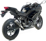 Exhaust Tip Without Sound Certification Gp Corsa Carbon Fiber - Leovince Compatible With Kawasaki Z 300 Abs (2015-2016)