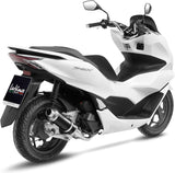 Impianto Di Scarico Completo Non Catalizzato E Senza Omologazione Suono Gp Corsa Carbonio - Leovince Compatibile Con Honda Pcx 125 (2021-2024)