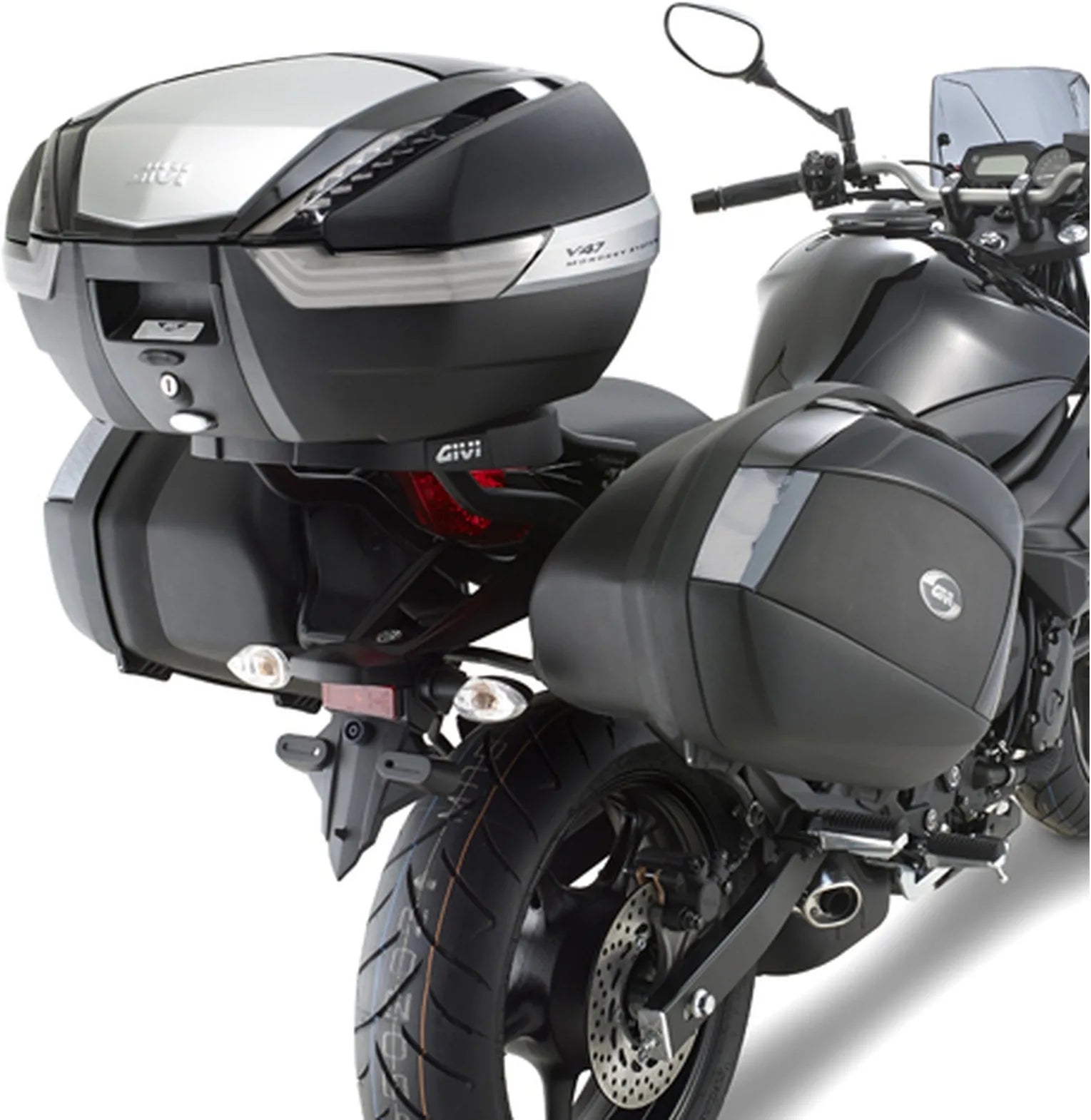 Bauletto Monokey Carbon Look 47 Lt Plastica - Givi Compatibile Con Yamaha Xj6 600 (2013-2015)