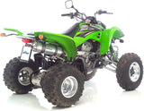 Terminale Di Scarico Con Omologazione Suono Lv-X Alluminio Fondello Acciaio - Leovince Compatibile Con Suzuki Ltz 400 (2003-2008)